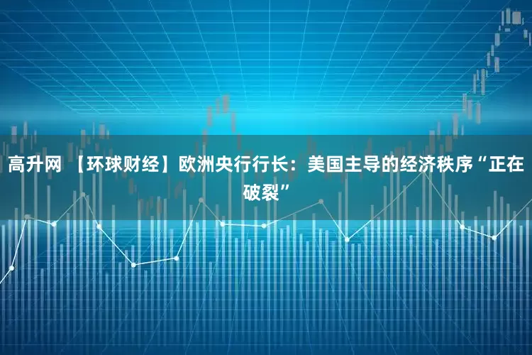 高升网 【环球财经】欧洲央行行长：美国主导的经济秩序“正在破裂”
